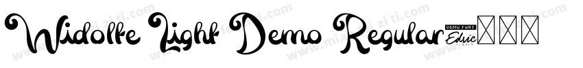 Widolte Light Demo Regular字体转换